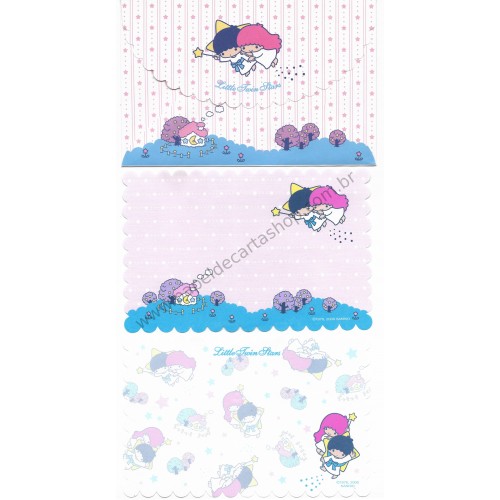 Ano 2000. Conjunto de Papel de Carta Little Twin Stars P Vintage Sanrio