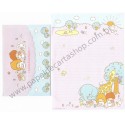 Ano 2005. Conjunto de Papel de Carta Little Twin Stars C Pic-nic Sanrio