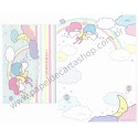 Ano 2005. Conjunto de Papel de Carta Little Twin Stars C Sky Sanrio