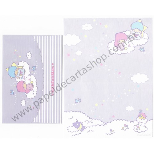 Ano 2005. Conjunto de Papel de Carta Little Twin Stars C Little Bird Sanrio