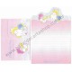 Ano 1989. Conjunto de Papel de Carta Little Twin Stars & Unicornio Sanrio Taiwan