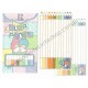 Ano 1976. Conjunto de Papel de Carta Little Twin Stars Color Pencil Sanrio Japan