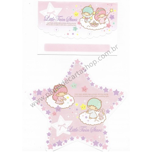 Ano 2009. Kit 2 Conjuntos de Papel de Carta Little Twin Stars Stars Sanrio