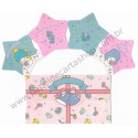 Ano 1976. Conjunto de Papel de Carta Little Twin Stars Christmas Sanrio Japan