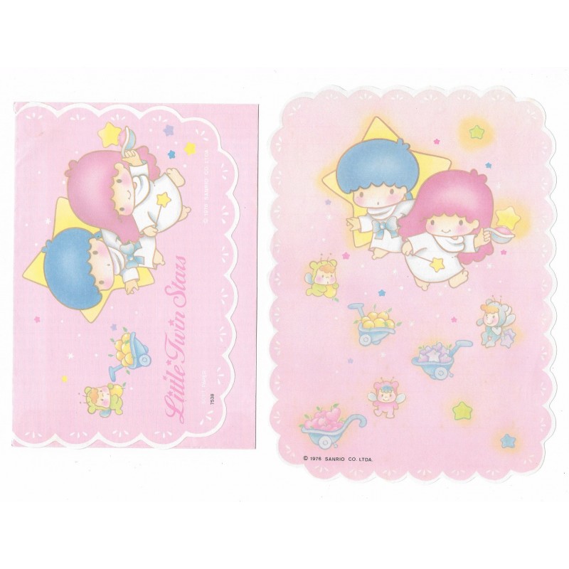 Conjunto de Papel de Carta Antigo Little Twin Stars Cart