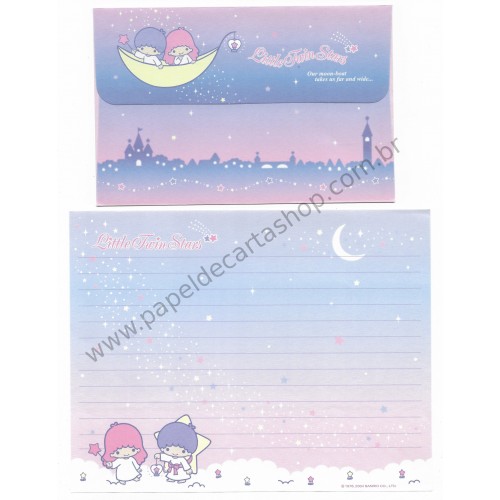 Ano 2004. Conjunto de Papel de Carta Little Twin Stars CLL Sanrio