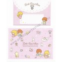 Ano 2005. Conjunto de Papel de Carta Letters Little Twin Stars Sanrio