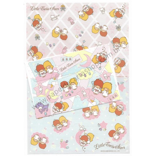 Ano 2006. Conjunto de Papel de Carta Little Twin Stars R&AZ Sanrio