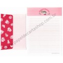 Ano 1986. Conjunto de Papel de Carta Cheers Antigo (Vintage) Sanrio