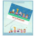 Ano 1979. Conjunto de Papel de Carta Trip to Wonderland Blue Vintage Sanrio