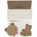 Ano 1995. Conjunto de Papel de Carta Mr. Bears Dream P Vintage Sanrio