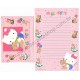 Ano 1987. Conjunto de Papel de Carta Hello Kitty CRS Sanrio