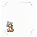 Papel de Carta Antigo Davey BLUE1