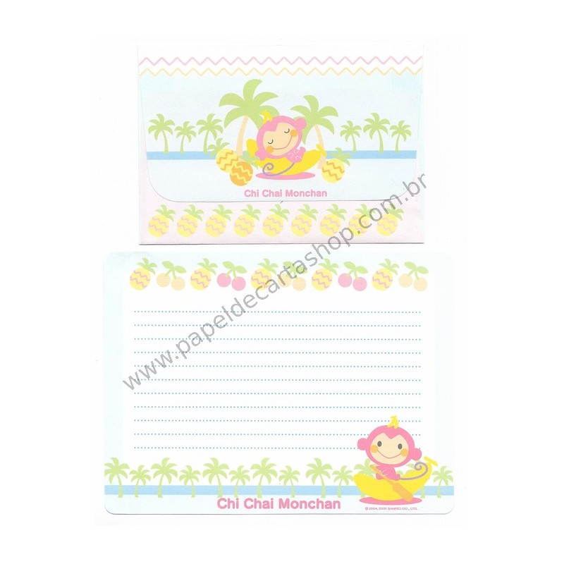 Ano 2005. Conjunto de Papel de Carta Chi Chai Monchan CLB Sanrio