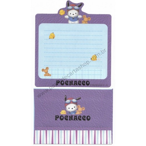 Ano 1999. Conjunto de Papel de Carta Pochacco CP Vintage Sanrio