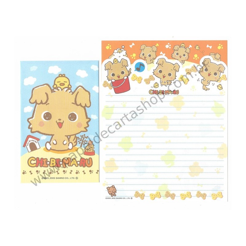 Ano 2005. Conjunto de Papel de Carta CHI*BI*MA*RU Dupla Sanrio