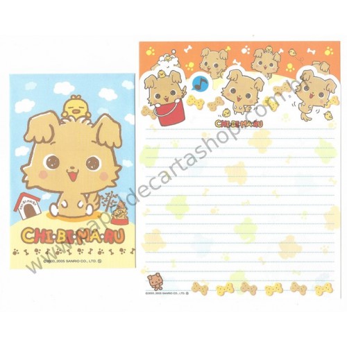 Ano 2005. Conjunto de Papel de Carta CHI*BI*MA*RU Dupla Sanrio