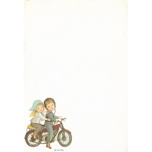 Papel de Carta Antigo SPACK Julie Pop - Motocicleta