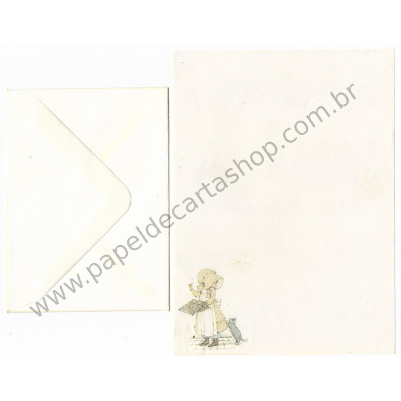 Conjunto de Papel de Carta Antigo Importado Holly Hobbie P03