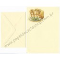 Conjunto de Papel de Carta Antigo Importado Rabbit