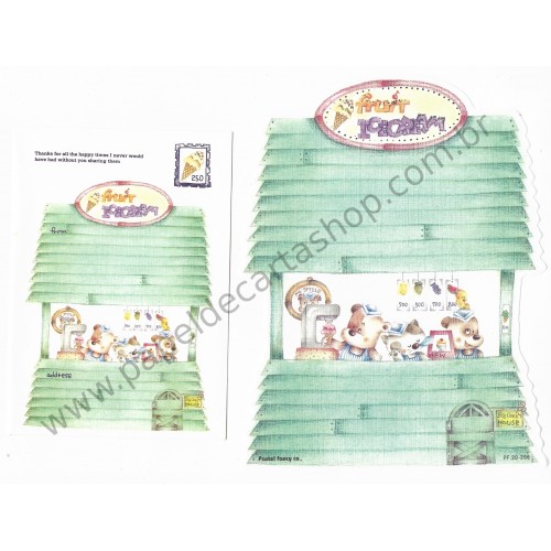 Conjunto de Papel de Carta Vintage Fruit Ice Cream - Pastel Fancy Co.