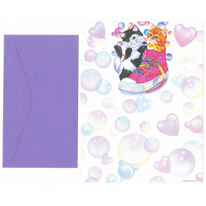 Conjunto de Papel de Carta Antigo Importado Lisa Frank (CLL)