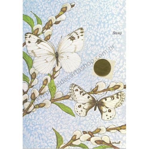 Postalete Antigo Importado Butterfly 1 Just a Notes LKPowell Current