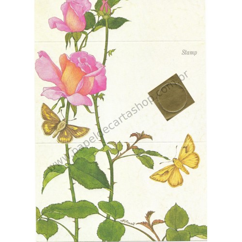 Postalete Antigo Importado Roses LKPowell Current