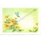 Postal Antigo Importado Flowers in Green