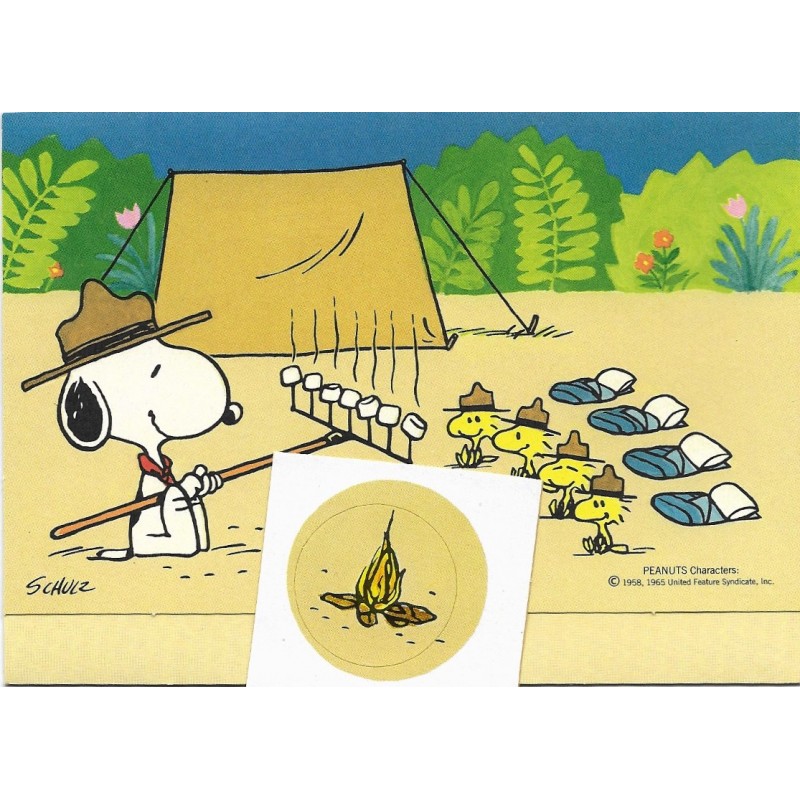 Postalete ANTIGO IMPORTADO COM SELINHO PARA COLAR Snoopy Camp Amb