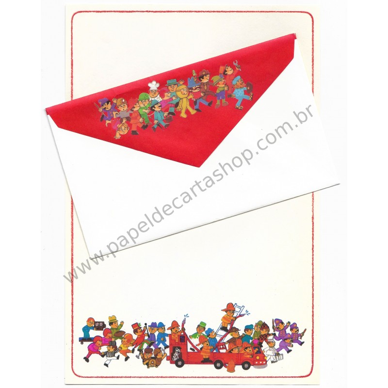 Conjunto de Papel de Carta Antigo Importado Blue - Ambassador Cards