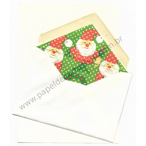 Conjunto de Papel de Carta Antigo Importado Santa - Hallmark