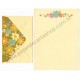 Conjunto de Papel de Carta Antigo Amarelo Flores