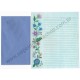 Conjunto de Papel de Carta Antigo Importado Flores Blue - Hallmark