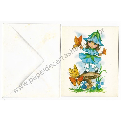Kit 3 Notecards Antigos Importados Bonnie Blossom