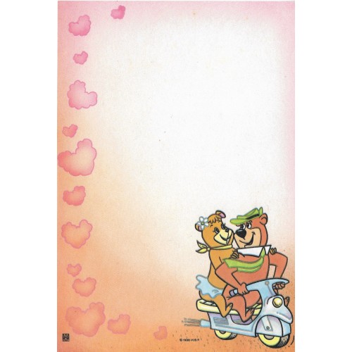 Ano 1988. Papel de Carta Zé Colmeia 07