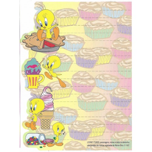 Papel de Carta Looney Tunes Piu-Piu 1997