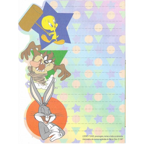 Papel de Carta Looney Tunes Pernalonga 1997