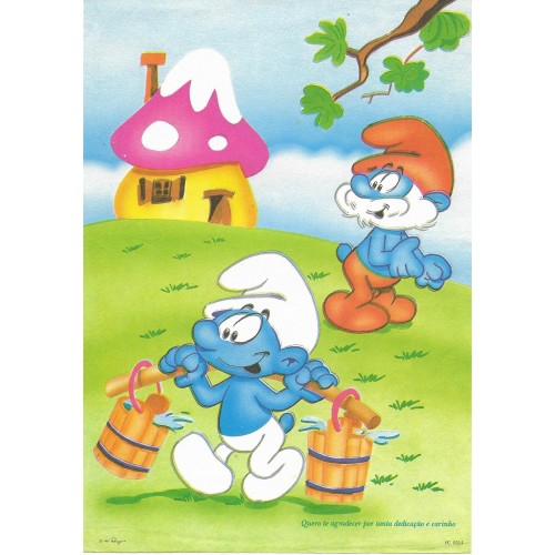 Papel de Carta ANTIGO PC 0514 Os Smurfs