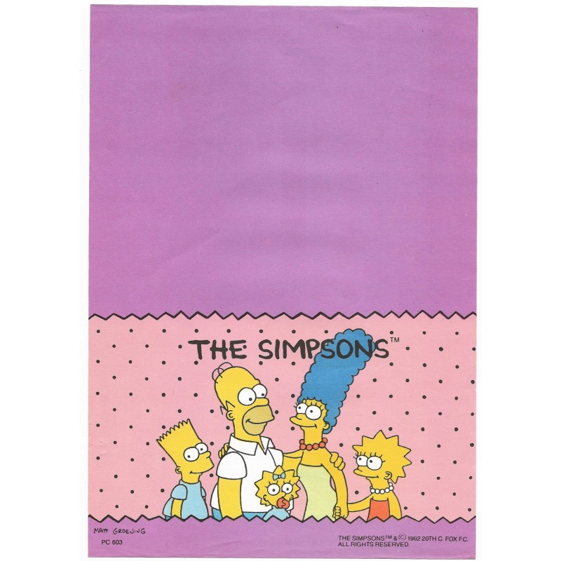 Papel de Carta ANTIGO PC 0603 Os Simpsons