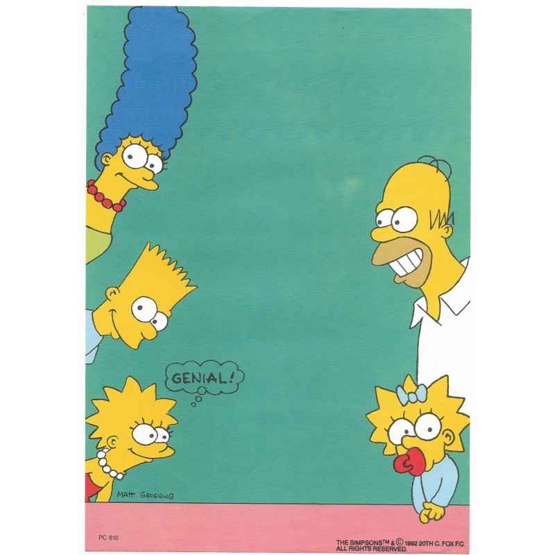 Papel de Carta ANTIGO PC 0610 Os Simpsons