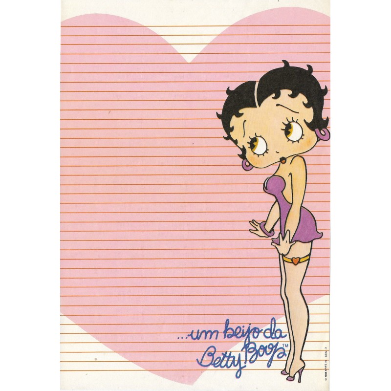 Ano 1986. Papel de Carta Antigo Betty Boop BBW3