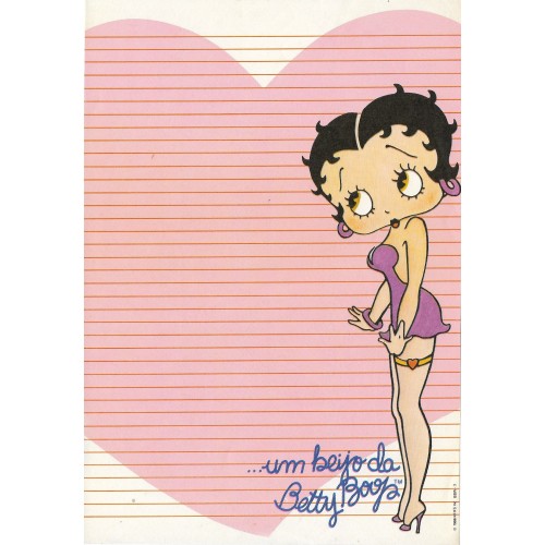 Ano 1986. Papel de Carta Avulso Antigo Betty Boop BBW3