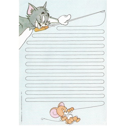 Ano 1986. Papel de Carta Antigo Tom & Jerry TJW1 CAZ