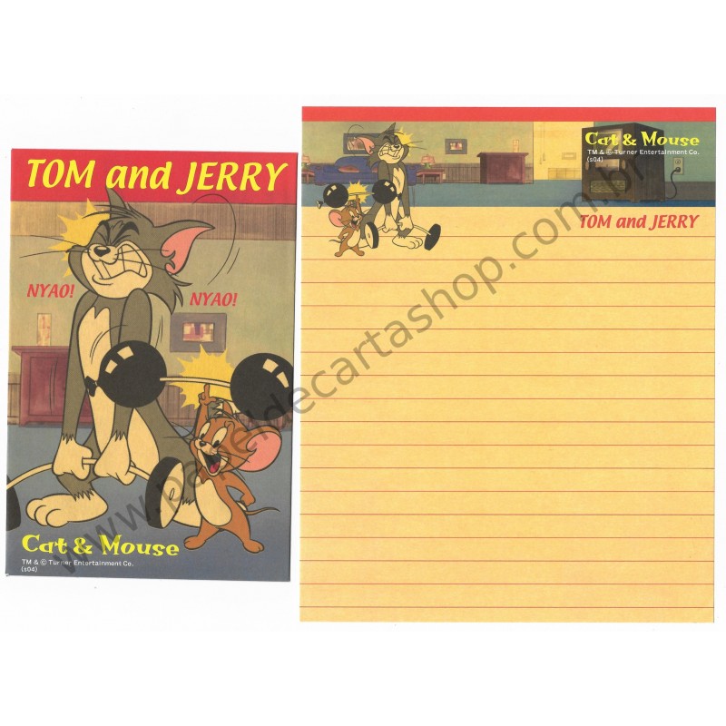 Conjunto de Papel de Carta IMPORTADO Tom & Jerry (s04) 1