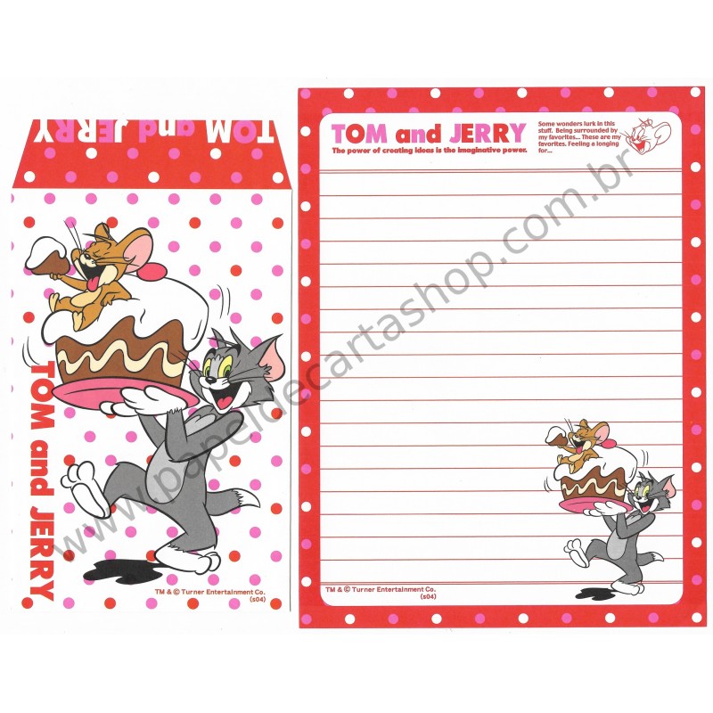 Conjunto de Papel de Carta IMPORTADO Tom & Jerry (s04) 12