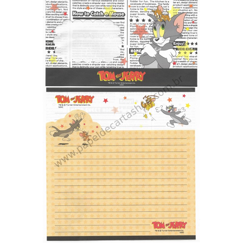 Conjunto de Papel de Carta IMPORTADO Tom & Jerry (s04) PBC