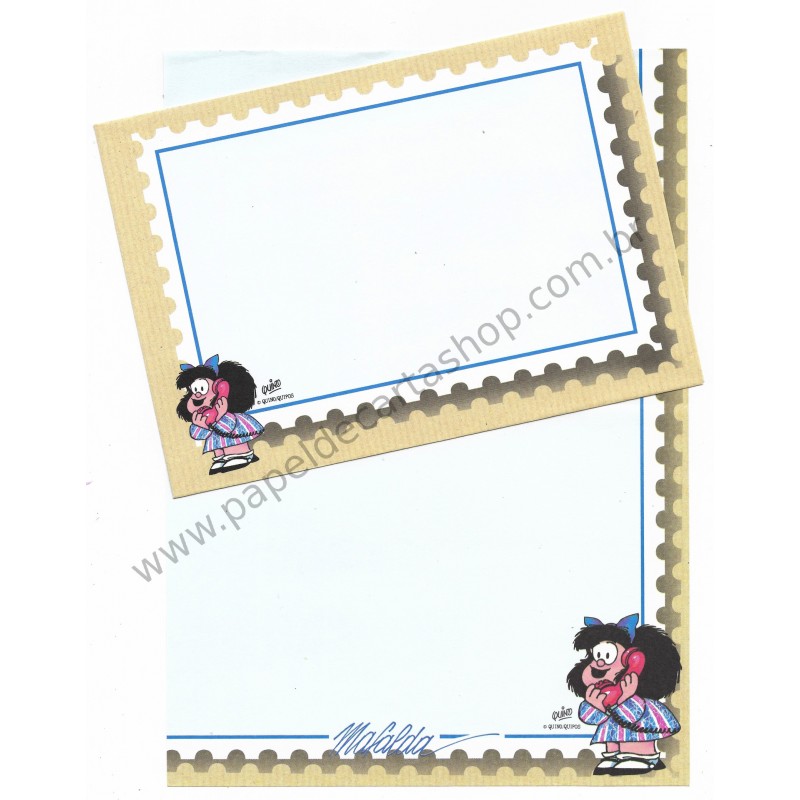 Conjunto de Papel de Carta IMPORTADO Mafalda CAZ