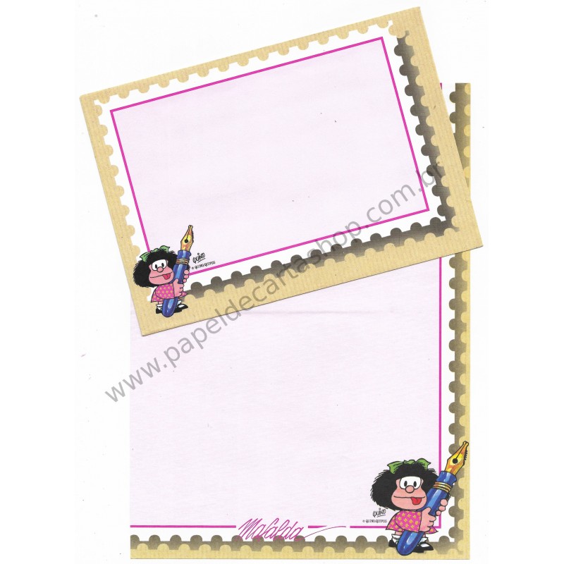 Conjunto de Papel de Carta IMPORTADO Mafalda CRS