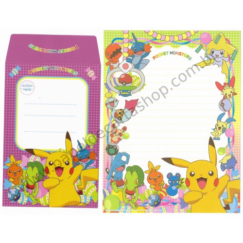 Conjunto de Papel de Carta Pocket Monsters Pokémon Nintendo